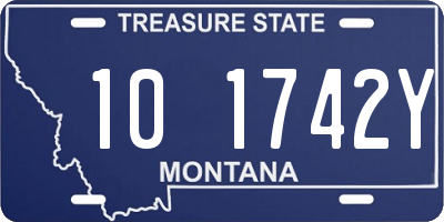 MT license plate 101742Y