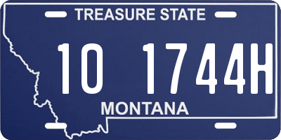 MT license plate 101744H