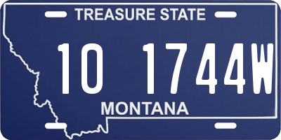 MT license plate 101744W