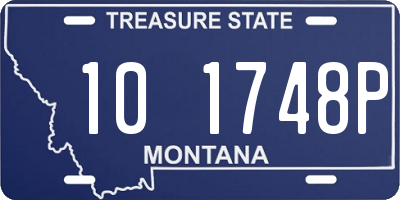 MT license plate 101748P