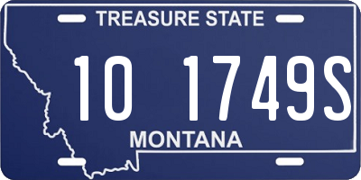 MT license plate 101749S