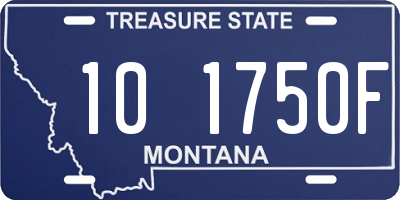 MT license plate 101750F