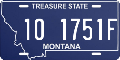 MT license plate 101751F