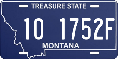 MT license plate 101752F