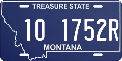 MT license plate 101752R