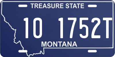 MT license plate 101752T