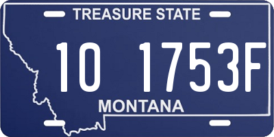 MT license plate 101753F