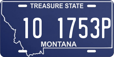 MT license plate 101753P