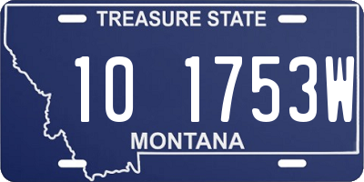 MT license plate 101753W