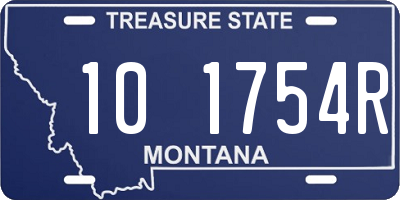 MT license plate 101754R