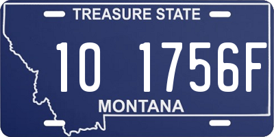 MT license plate 101756F