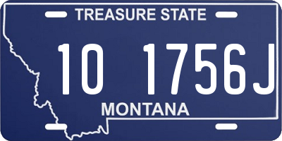 MT license plate 101756J