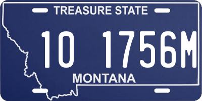 MT license plate 101756M