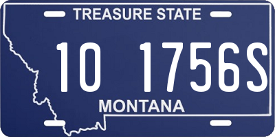 MT license plate 101756S