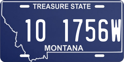 MT license plate 101756W