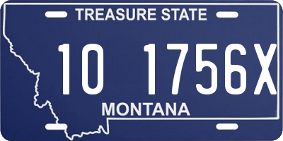 MT license plate 101756X