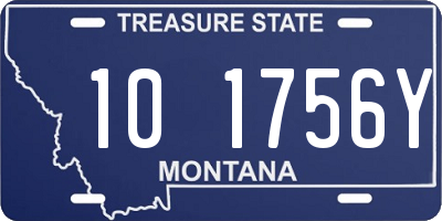 MT license plate 101756Y