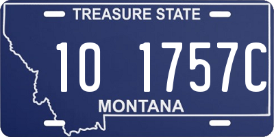 MT license plate 101757C