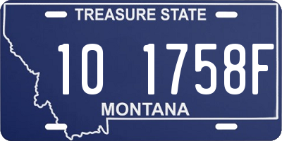 MT license plate 101758F