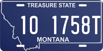 MT license plate 101758T