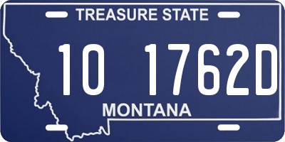 MT license plate 101762D