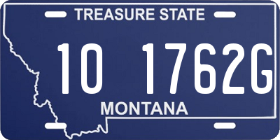 MT license plate 101762G