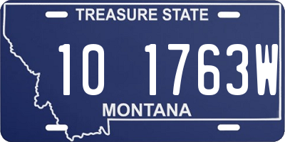 MT license plate 101763W