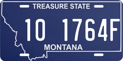 MT license plate 101764F