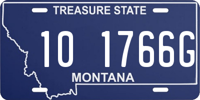 MT license plate 101766G