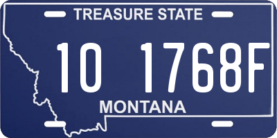 MT license plate 101768F