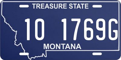 MT license plate 101769G