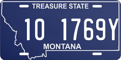 MT license plate 101769Y