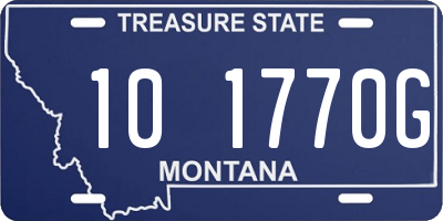 MT license plate 101770G