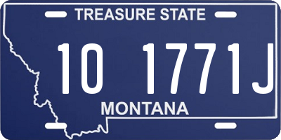 MT license plate 101771J