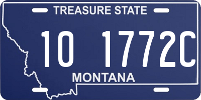 MT license plate 101772C