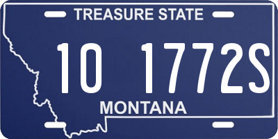 MT license plate 101772S