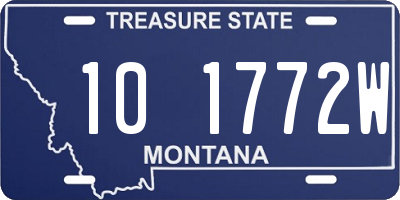 MT license plate 101772W