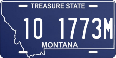 MT license plate 101773M