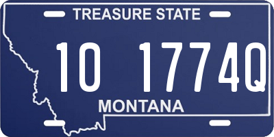 MT license plate 101774Q