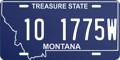 MT license plate 101775W