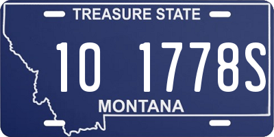 MT license plate 101778S