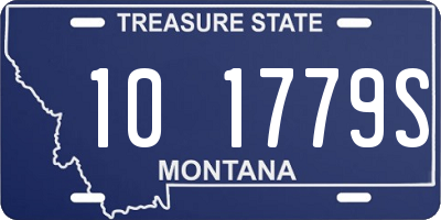 MT license plate 101779S