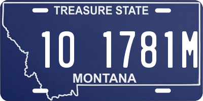 MT license plate 101781M