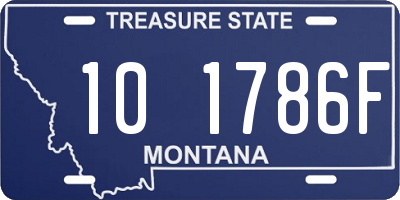 MT license plate 101786F