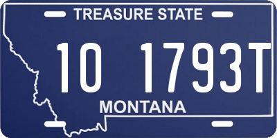 MT license plate 101793T