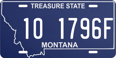 MT license plate 101796F