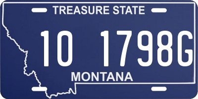 MT license plate 101798G