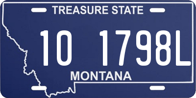 MT license plate 101798L