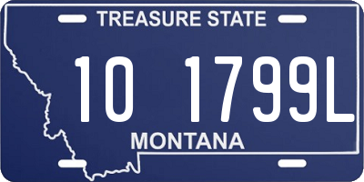 MT license plate 101799L