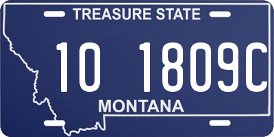 MT license plate 101809C